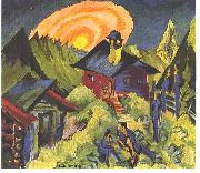 Ernst Ludwig Kirchner Moon rising at the Staffelalp oil painting